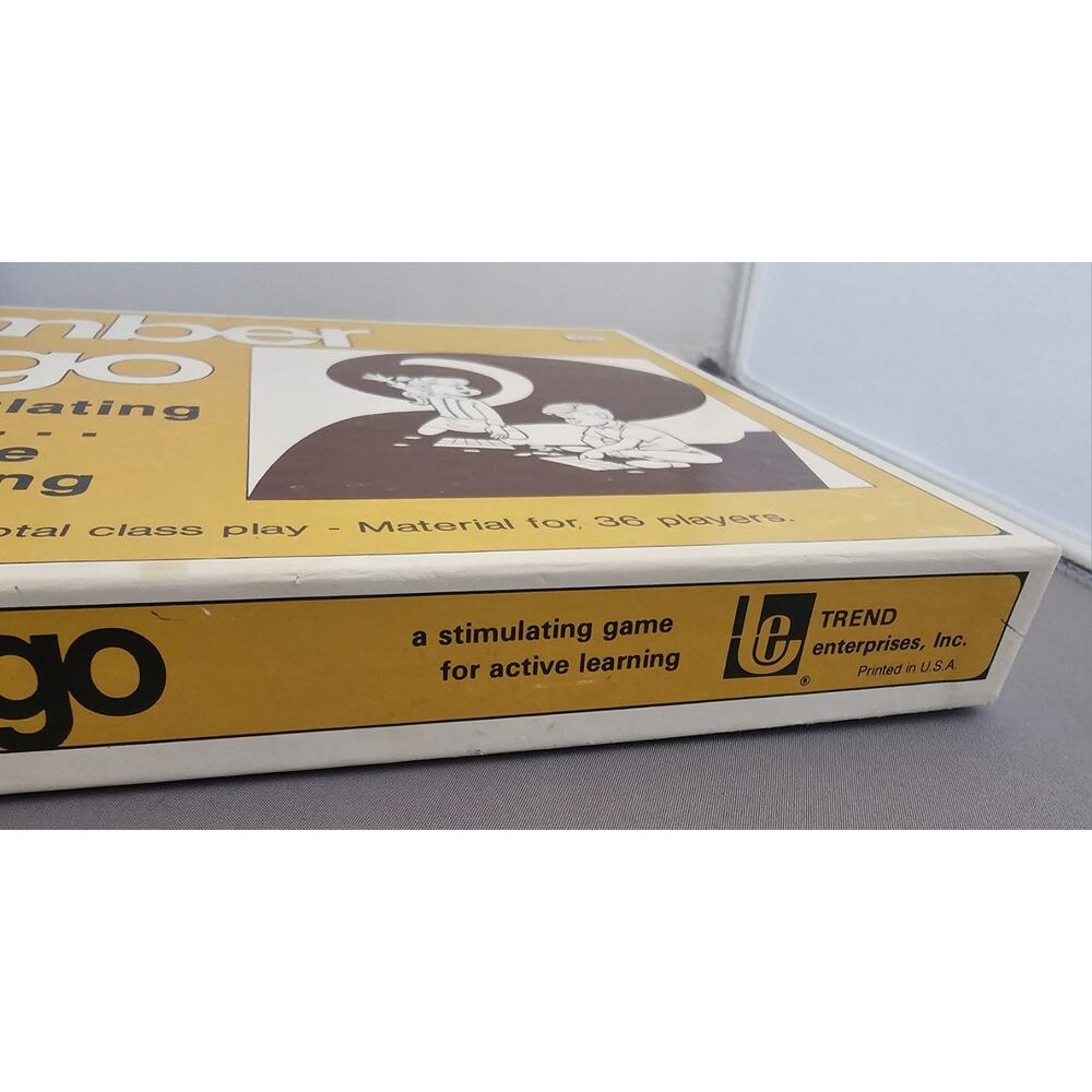 Vintage Number Bingo (Yellow Box) T-102 by Trend Enterprises - for 36 Players - Picture 2 of 5